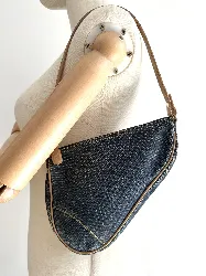sac dior saddle en toile denim vintage