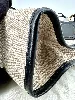 sac lancel cabas summer tote taille s en cuir noir et toile de jute