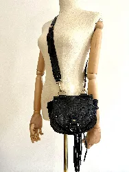 sac see by chloé mini collins en cuir noir