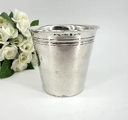 timbale hermès en métal argenté