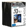 tnb pack 10 boîtiers noirs simples - rangement cd / dvd