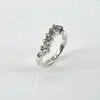 bague demie alliance en argent sertie de 6 oxydes t56 argent autre 4,5 g