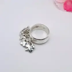 bague en argent à breloques t55 argent 925 millième (22 ct) 11,36g