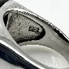 bague en argent avec pierre noire facettée  argent 925 millième (22 ct) 11,39g