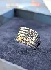 bague mauboussin kiff and kiss en argent et étoile en or pavée de petits diamants argent 925 millième (22 ct) 11,41g