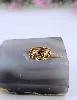 bague or motifs vidés éléphants en 3 ors or 750 millième (18 ct) 4,53g