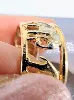 bague or motifs vidés éléphants en 3 ors or 750 millième (18 ct) 4,53g