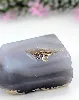 bague or sertie de 3 pierres de couleur facettées or 375 millième (9 ct) 1,30g