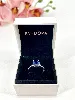 bague pandora solitaire ornée d'une pierre bleu t56 argent 925 millième (22 ct) 2,58 g