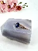 bague pandora solitaire ornée d'une pierre bleu t56 argent 925 millième (22 ct) 2,58 g