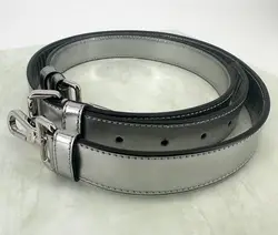 bandoulière christian dior amovible et ajustable en cuir métallisé argenté