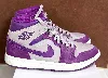 baskets air jordan 1 mid améthyste cendré et rouge prune