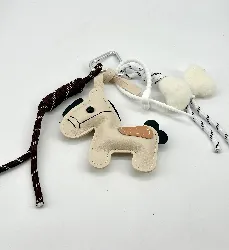 bijoux de sac cheval beige