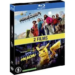 blu-ray minecraft, le film + pokémon - détective pikachu - blu - ray