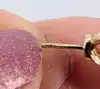 boucle d'oreilles puces chacune ornée de 7 petits diamants d'environ 0,28ct au total or 750 millième (18 ct) 1,61g