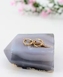 boucles d'oreilles créoles lisses en or or 750 millième (18 ct) 1,20g