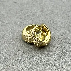 boucles d'oreilles créoles pavé d'oxydes