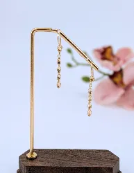 boucles d'oreilles motifs navettes pendants en or or 750 millième (18 ct) 2,26g