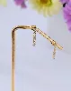 boucles d'oreilles oxyde en or chacune avec une barre de 5 oxydes pendante or 750 millième (18 ct) 0,82g