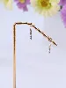 boucles d'oreilles oxyde en or chacune avec une barre de 5 oxydes pendante or 750 millième (18 ct) 0,82g