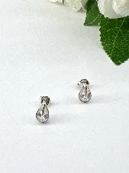 boucles d'oreilles oxydes en forme de gouttes argent 925 millième (22 ct) 1,44g