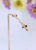 boucles d'oreilles puce chacune sertie d'une émeraude or or 750 millième (18 ct) 1,47g