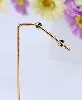 boucles d'oreilles puce chacune sertie d'une émeraude or or 750 millième (18 ct) 1,47g