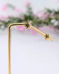 boucles d'oreilles puces motif soleil or 750 millième (18 ct) 0,95g