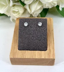 boucles d'oreilles puces oxyde rond argent 925 millième (22 ct) 0,38g