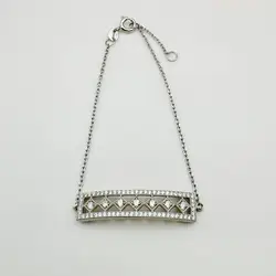 bracelet argent orné d'oxydes l17-19cm argent 925 millième (22 ct) 2,84g