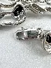 bracelet argent orné de pierres noires et blanches argent 925 millième (22 ct) 12,53g