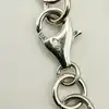 bracelet argent pendentifs ovales ornés de pierres noirs argent 925 millième (22 ct) 11,15g
