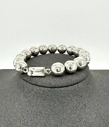 bracelet billes argent l21cm argent 925 millième (22 ct) 43,18g