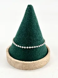bracelet en argent maille boule l18,5cm argent 925 millième (22 ct) 4,73g