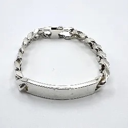 bracelet en argent maille goumette l21cm argent 925 millième (22 ct) 56,62g