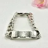 bracelet en argent maille goumette l21cm argent 925 millième (22 ct) 56,62g