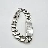 bracelet en argent maille goumette l21cm argent 925 millième (22 ct) 56,62g