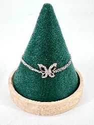 bracelet en argent oxydes papillon  argent 925 millième (22 ct) 2,83g