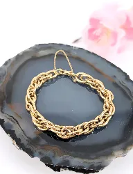 bracelet maillons ovales entrelacées or 750 millième (18 ct) 15,18g