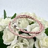bracelet pandora en cuir rose tressé et fermoir boule en argent l34cm argent 925 millième (22 ct) 6,08g
