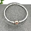 bracelet pandora maille serpent fermoir barillet doré l18cm argent 925 millième (22 ct) 13,76g