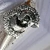 bracelet pandora maille serpent fermoir pavé scintillant l18cm argent 925 millième (22 ct) 14,14g