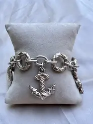 bracelet rochas breloque thématique marine à grosse maille