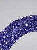 bracelet swarovski stardust double violet en cristaux et maille en nylon métalisé