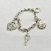 bracelet thomas sabo orné de trois charms argent 925 millième (22 ct) 17,55g