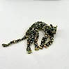 broche léopard en strass