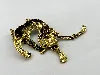 broche léopard en strass