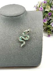 broche serpent ornée d'oxydes