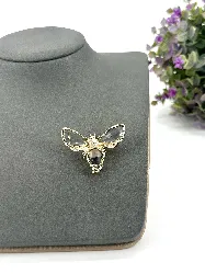 broches en forme d'papillon email avec d'oxydes en métal doré