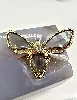 broches en forme d'papillon email avec d'oxydes en métal doré